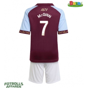 Aston Villa John McGinn #7 Hemmaställ Barn 2025-26 Kortärmad (+ Korta byxor)
